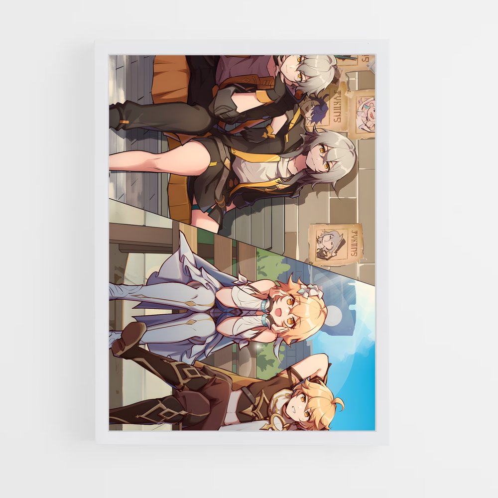 Poster Voyageurs d'Inazuma – affiche Genshin impact (vue 3)